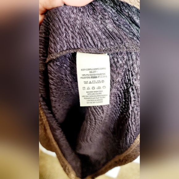 FREE PEOPLE BODYCON BROWN BRONZE SHIMMER METALLIC COCKTAIL MINI DRESS SIZE L - Picture 4 of 11